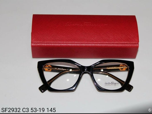 Lentes Salvatore Ferragamo SF2932 C3 - Réplica Nueva (Diseño Cat Eye Negro)