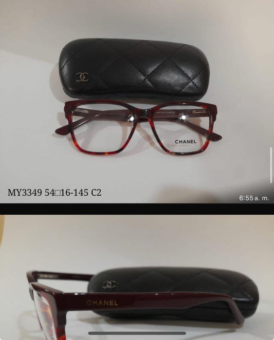 Lentes Chanel MY3349 C2 - Réplica Nueva (Color Vino Carey)