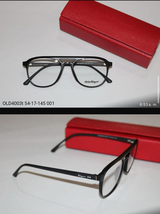 Lentes Salvatore Ferragamo OLD4003T 001 - Réplica Nueva (Color Negro Mate)